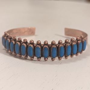 Copper and Turquoise Cuff Bracelet